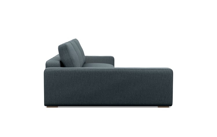 Ainsley Left Sectional with Blue Rain Fabric, down alt. cushions, and Natural Oak legs - Image 2