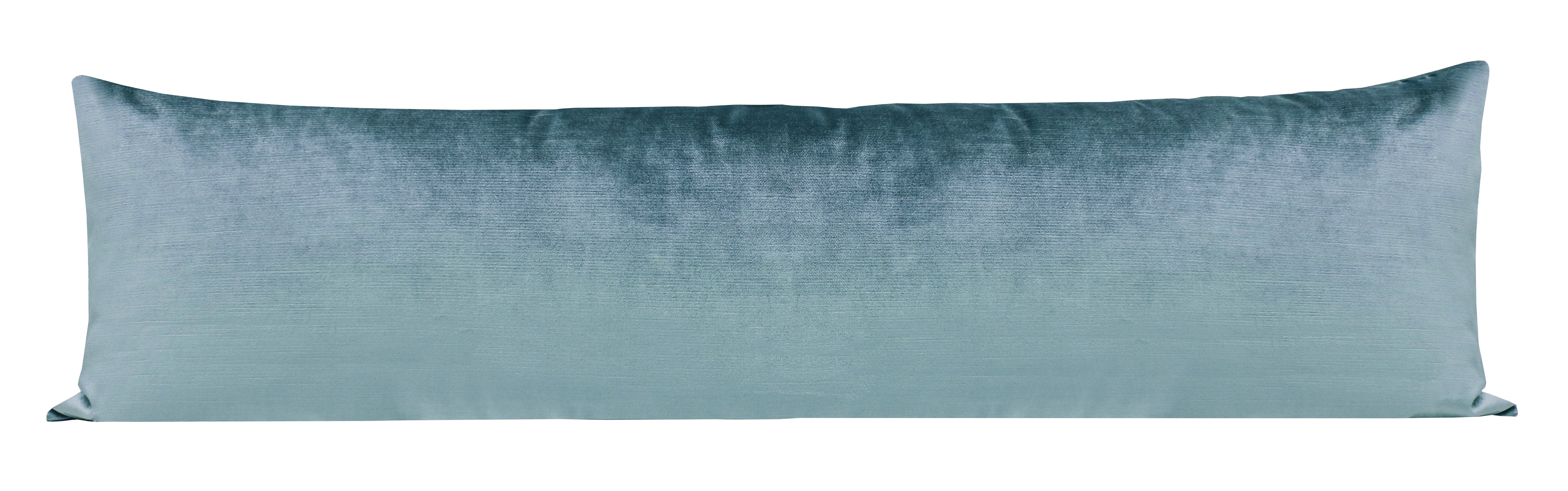THE XL LUMBAR :: FAUX SILK VELVET // CERULEAN BLUE - 14" X 48" - Image 1