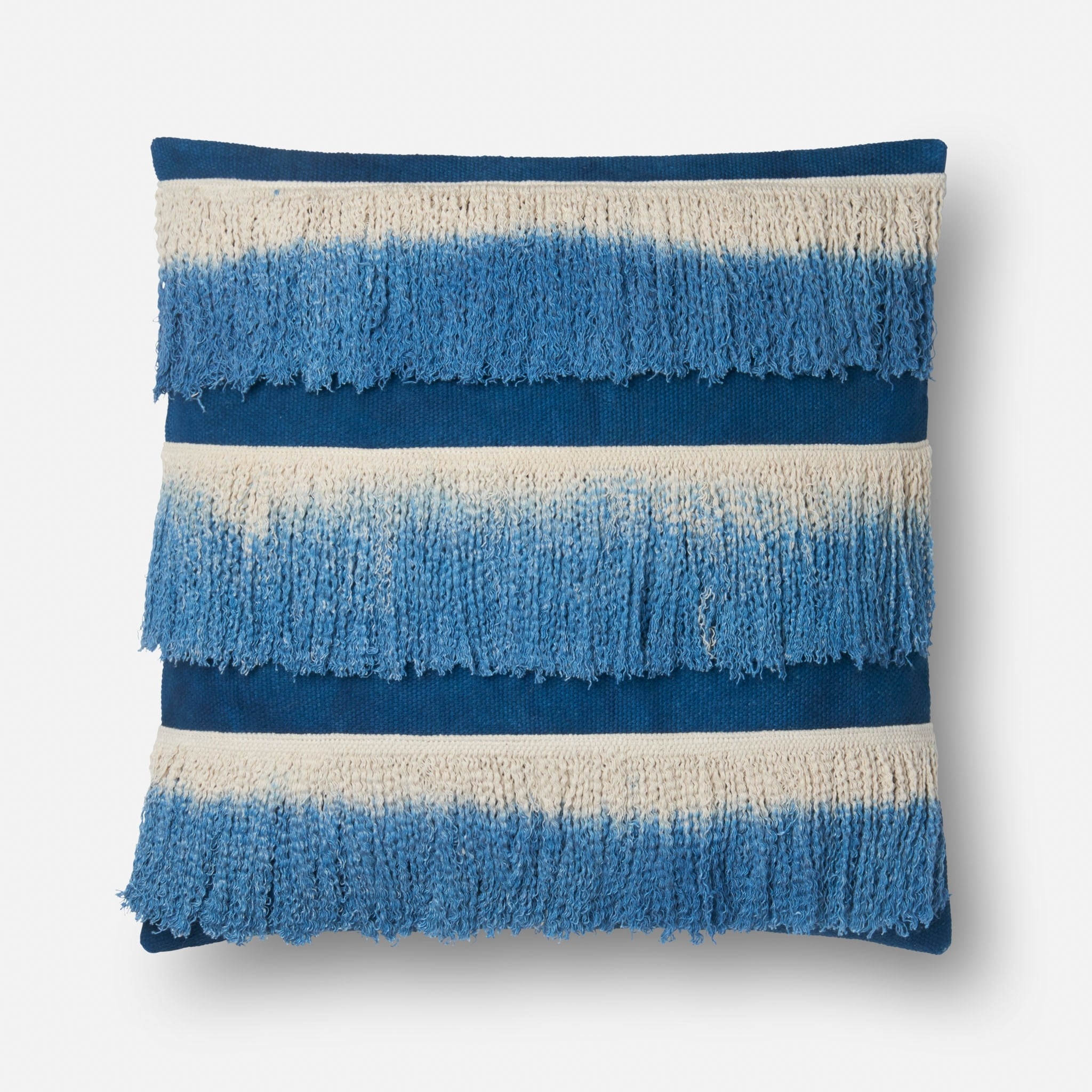 PILLOWS - BLUE / IVORY - 22" X 22" Cover Only - Image 0