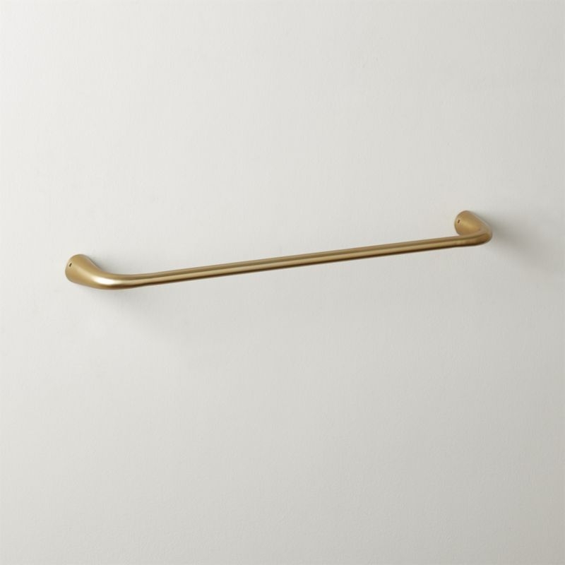 Pyra Brushed Brass Towel Bar 30" - Image 3