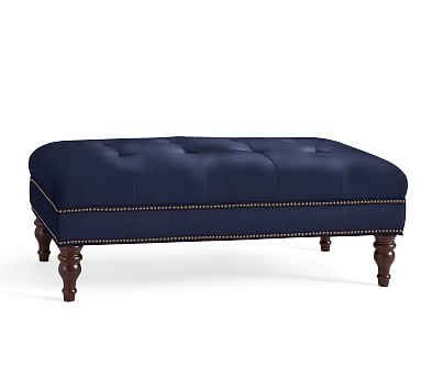 Martin Rectangular Ottoman 51", Performance Twill Cadet Navy - Image 0