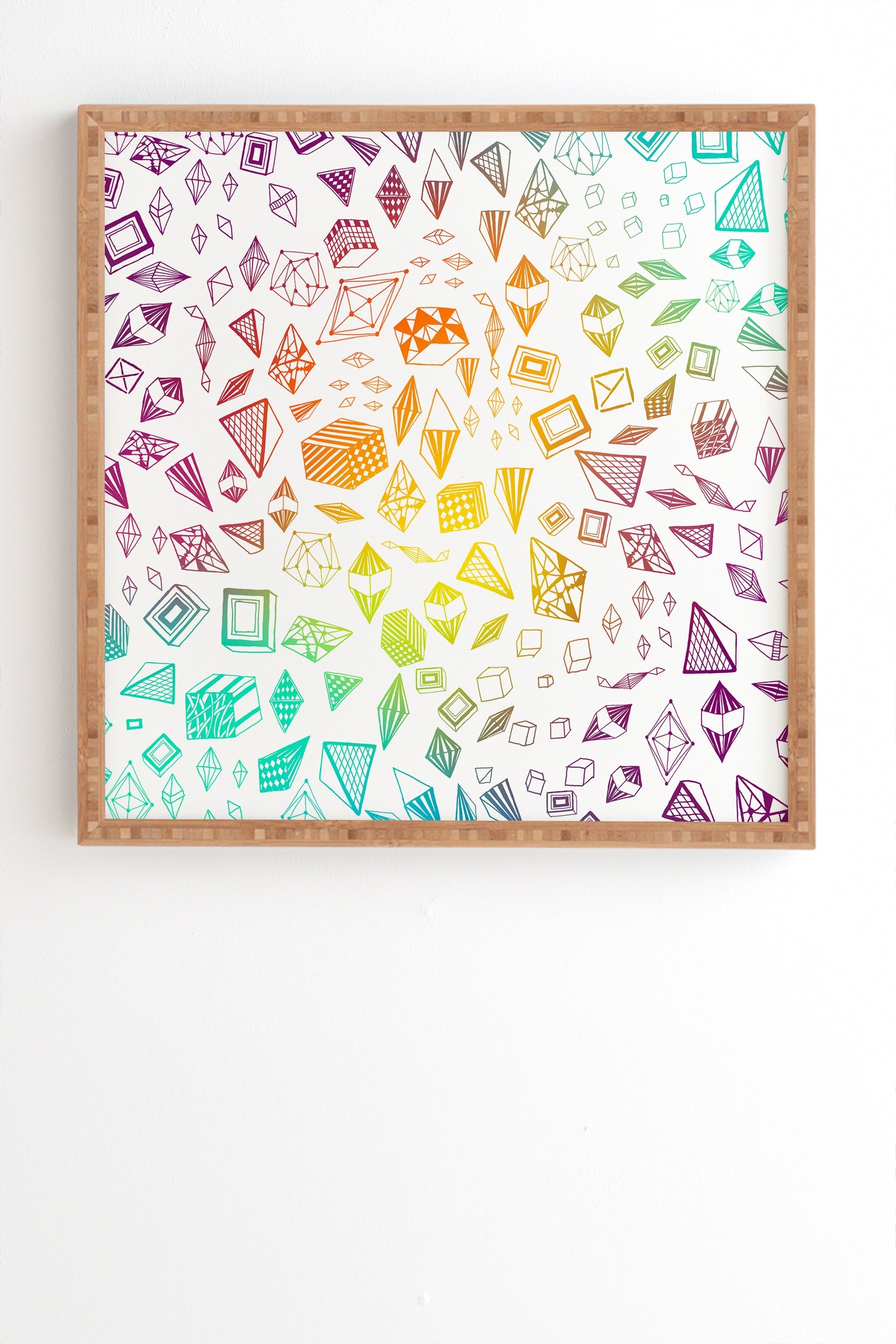 Iveta Abolina Colorful Crystals Framed Wall Art - 11" x 13" - Image 1