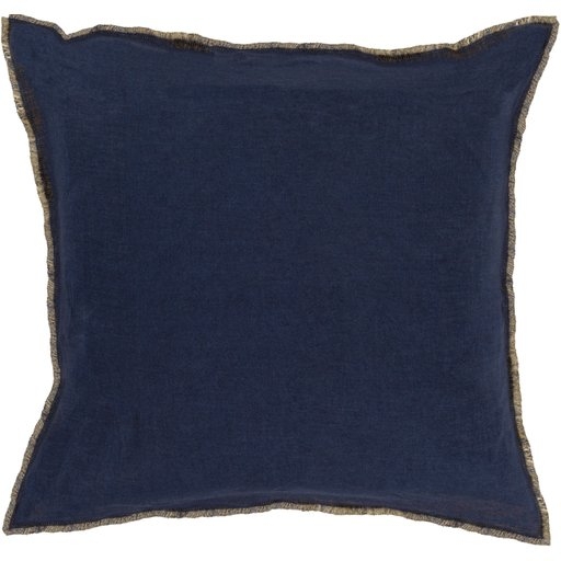 Clearance Eyelash EYL-008 Throw Pillow-  Navy, Bright Yellow- Pillow Shell with Down Insert- 18" x 18" - Image 2