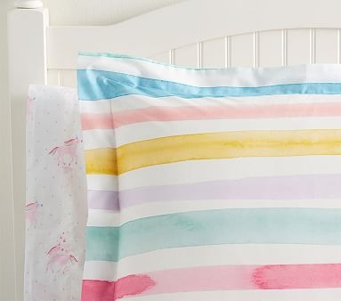 Kayla Rainbow Stripe Duvet Cover, Full/Queen, - Image 1