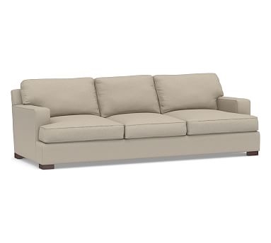 Townsend Square Arm Upholstered Grand Sofa 100.5", Polyester Wrapped Cushions, Brushed Crossweave Natural - Image 2