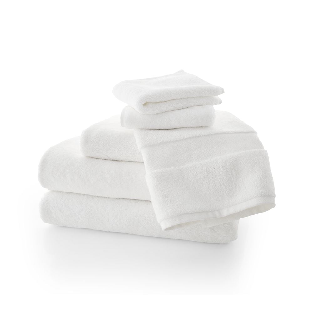 Organic Turkish Cotton White Towels, Set of 6 - Image 0