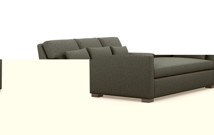 Charly Sofa with Rain Fabric, Painted Black legs, and Bench Cushion - Image 1