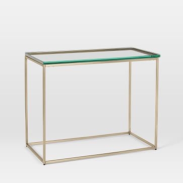 Streamline Side Table, Glass, Antique Bronze - Image 3