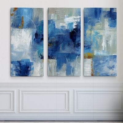 'Blue Morning' Acrylic Painting Print Multi-Piece Image on Gallery Wrapped Canvas - Image 0
