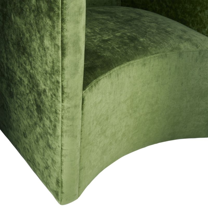 Covet Cypress Velvet Curved Chair - Image 5