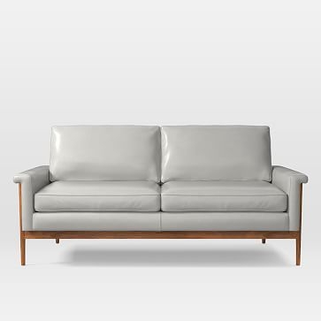 Leon 2.5 Seater Sofa, Parc Leather, Cement - Image 2