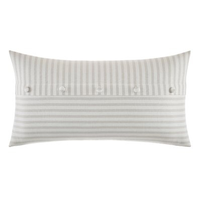 Saybrook Button Cotton Lumbar Pillow - Image 0