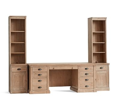 Lucca Small Office Suite with Cabinets, Salvaged Pine - Image 0