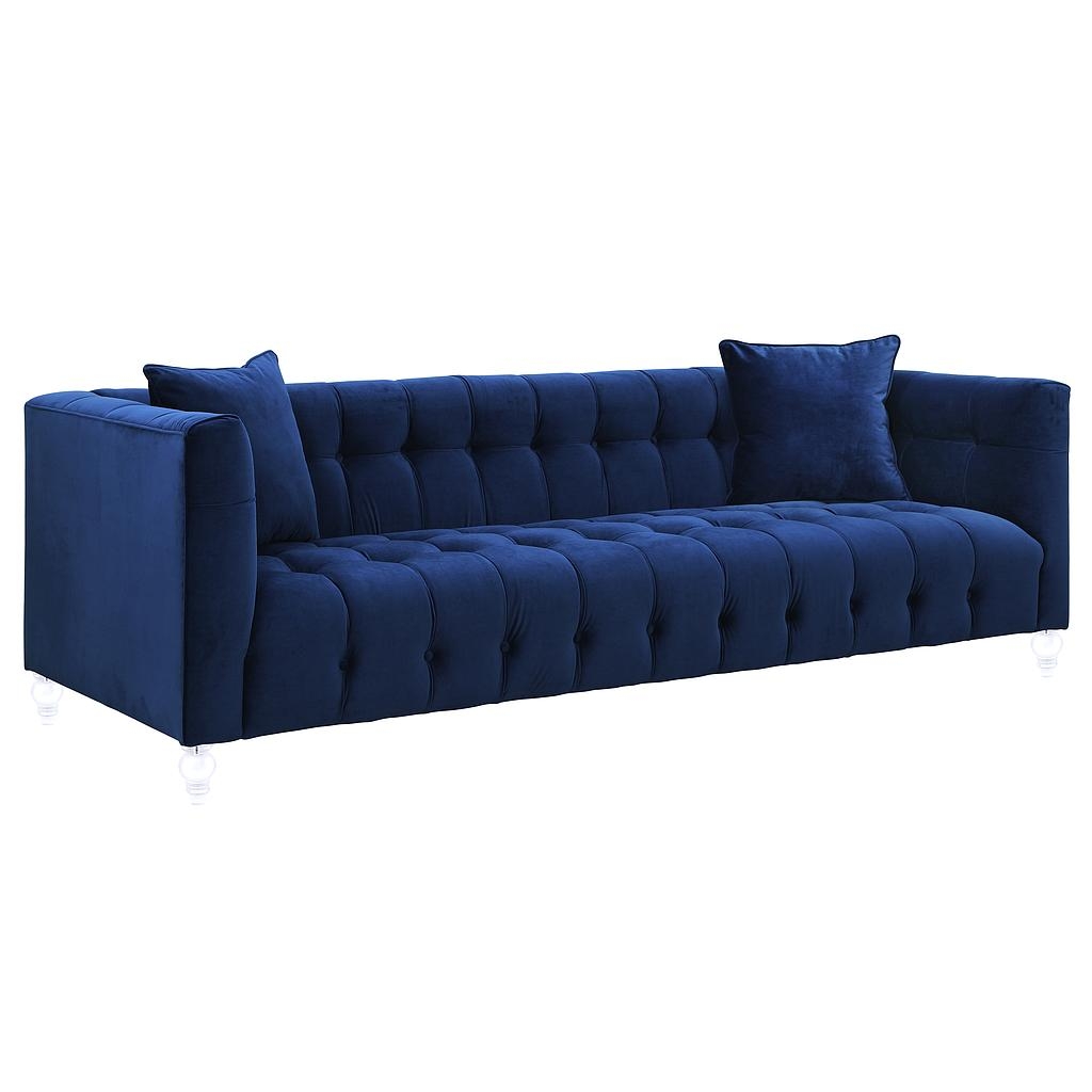Bea Navy Velvet Sofa - Image 1