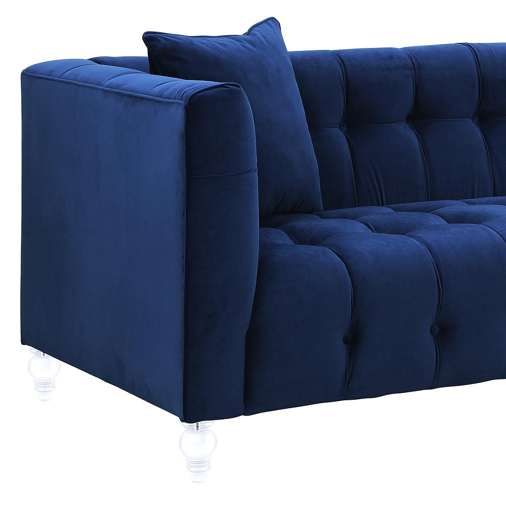 Bea Navy Velvet Sofa - Image 2