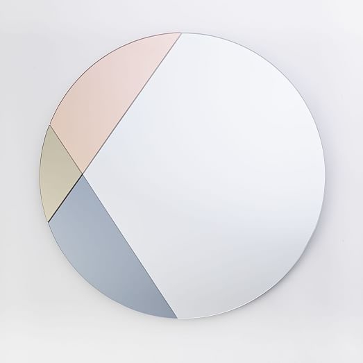 Colorblocked Mirror - Round - Image 0