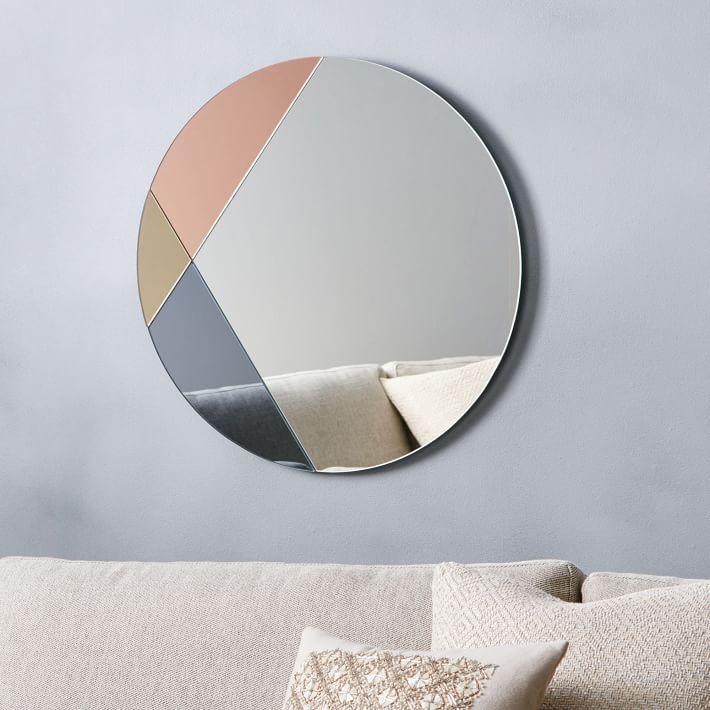 Colorblocked Mirror - Round - Image 2
