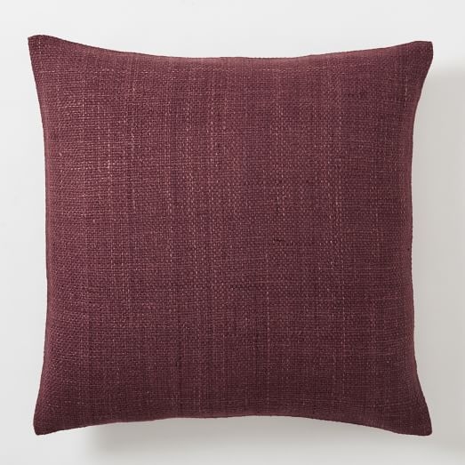 Silk Hand-Loomed Pillow Cover - Currant - 20"sq. - Insert sold separately - Image 0