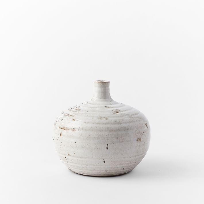 Ceramicist Small Neck Vase - White - Image 0