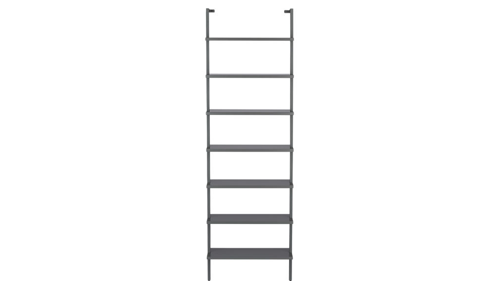 Stairway black 96" wall mounted bookcase - Image 7