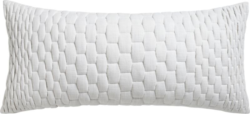 Mason quilted ombre 36"x16" pillow with down-alternative insert - Image 0