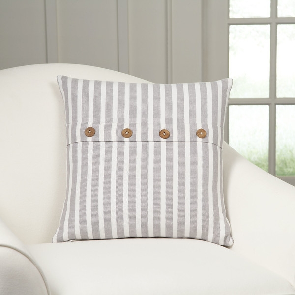 Sybil Grey/White Pillow Cover  - 20" x 20" - With insert - Image 0