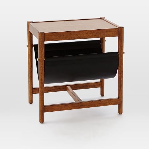 Leather Sling Side Table - Acorn - Image 0