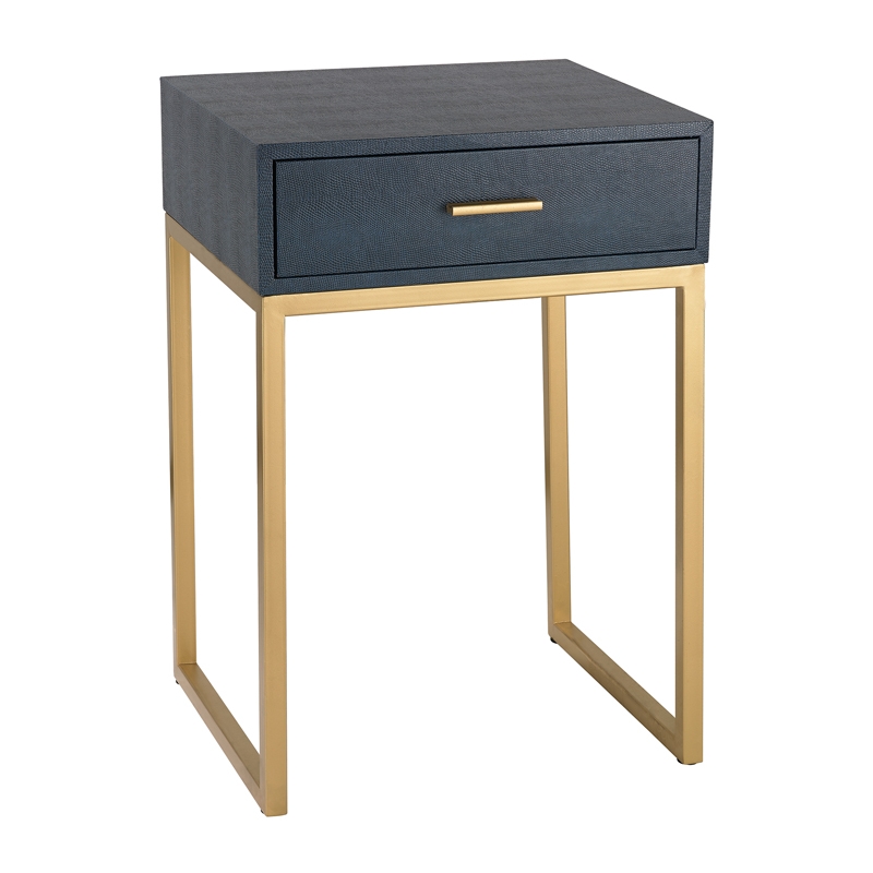 Shagreen Side Table in Navy - Image 0