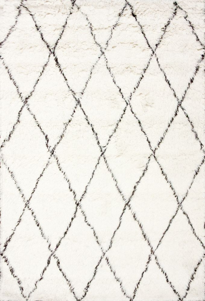 Hand Made Marrakech Shag Rug, Ivory, 8' x 10' - Image 0