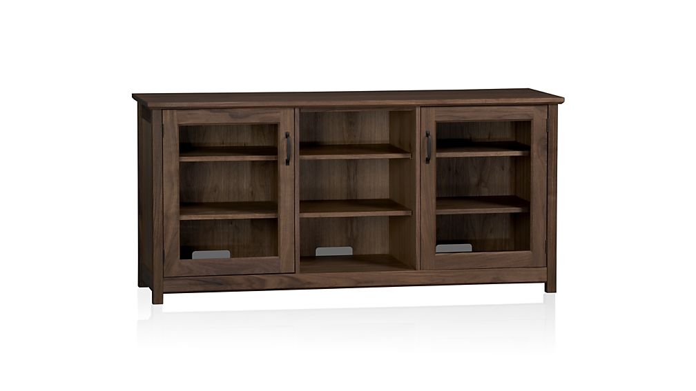 Ainsworth Walnut 64" Media Console with Glass/Wood Doors - Image 0