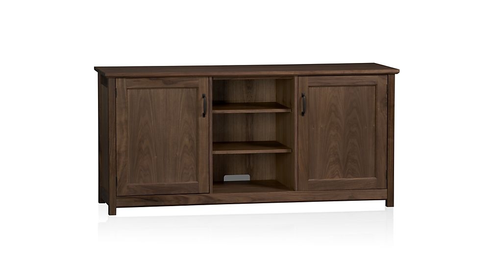 Ainsworth Walnut 64" Media Console with Glass/Wood Doors - Image 2