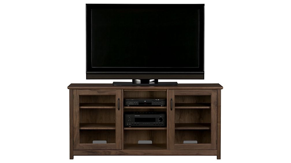 Ainsworth Walnut 64" Media Console with Glass/Wood Doors - Image 6