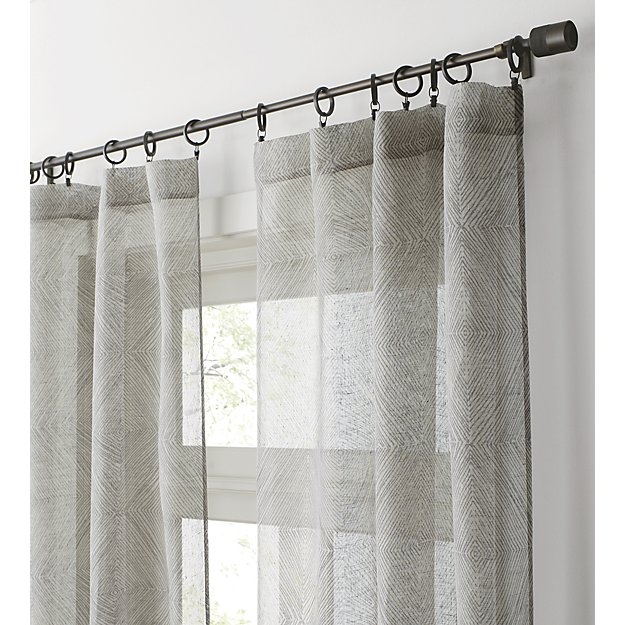 Torben 48"x84" Grey Sheer Curtain Panel - Image 3