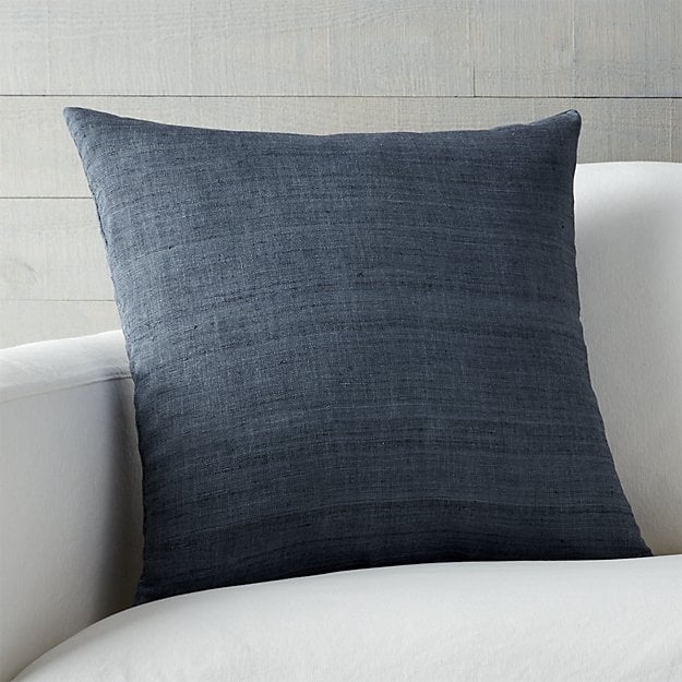 Michaela Dusk Blue 20" Pillow with Feather-Down Insert - Image 1