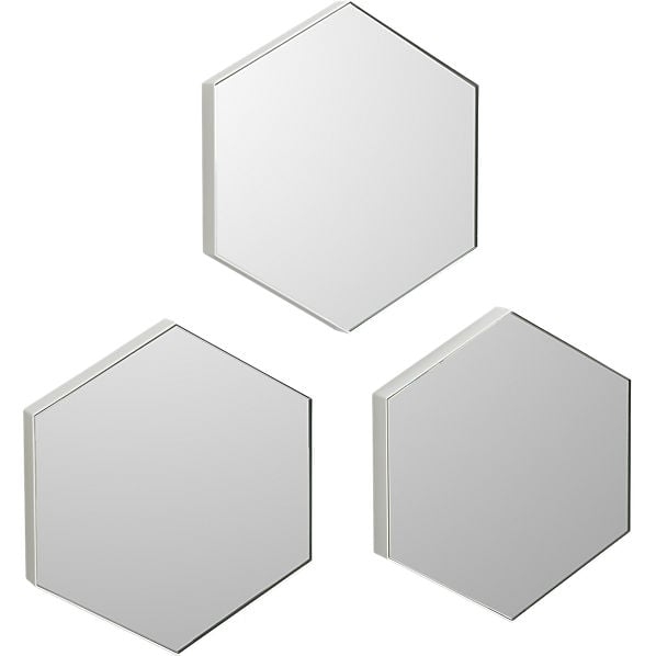 Set of 3 swarm 13"x15" wall mirrors - Image 0