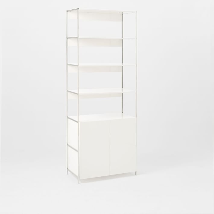 Lacquer Storage Bookshelf + Cabinet - 33" - Image 2