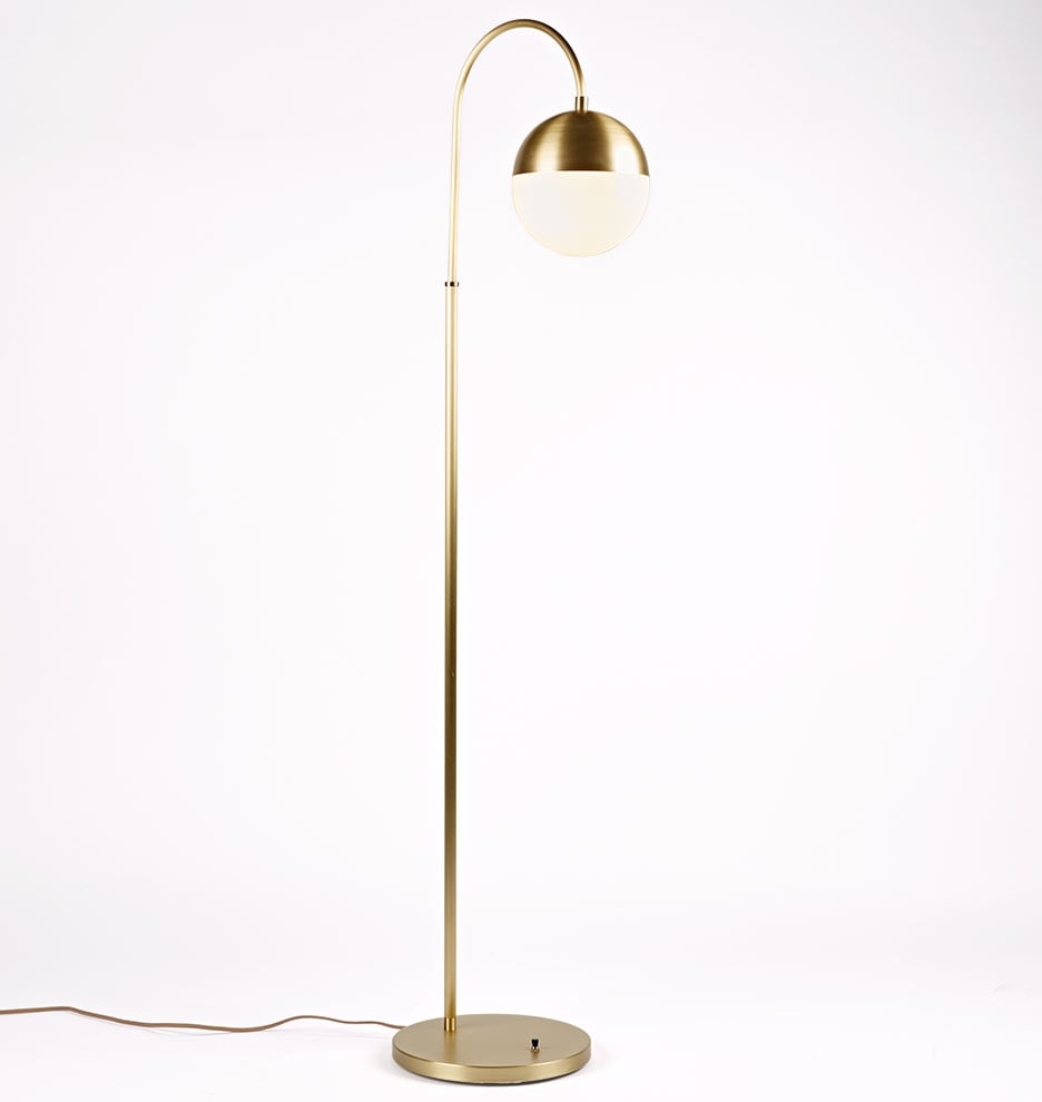 CEDAR & MOSS FLOOR LAMP - BRUSHED SATIN - Image 0