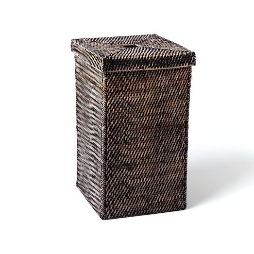 Modern Weave Tall Basket-Blackwash - Image 0