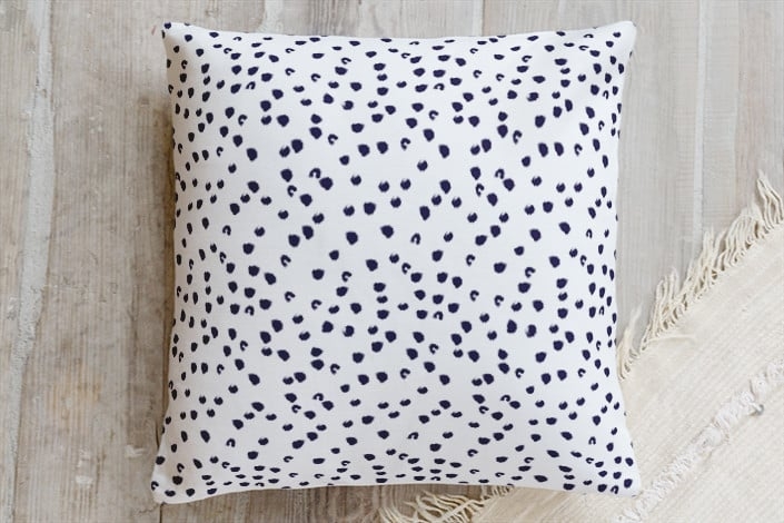 Organic dot pillow- 18" x 18"- Navy- • Alternative down insert - Image 0