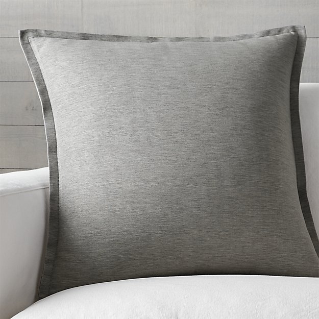 Linden Grey 23" Pillow with Down-Alternative Insert - Image 1