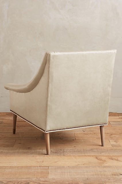Premium Leather Tillie Armchair - Ivory - Image 1