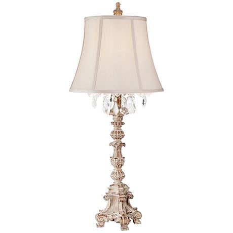 Duval French Crystal Candlestick Table Lamp - Image 0