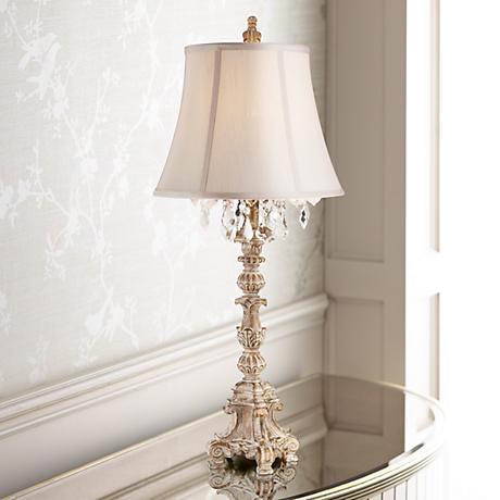 Duval French Crystal Candlestick Table Lamp - Image 1