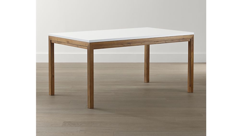 White Top/ Elm Base 48x28 Dining Table - Image 1