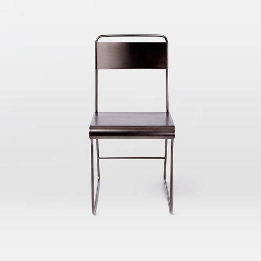 Bent Metal Dining Chair - Gunmetal - Individual - Image 2