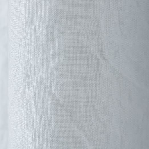Belgian Flax Linen Curtain - White - Blackout Lining - 96"L - Image 1