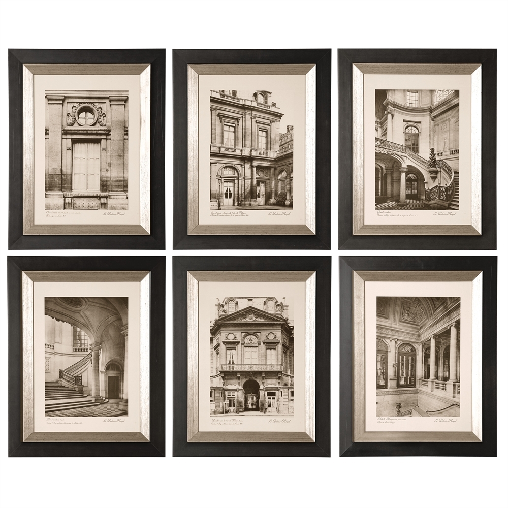 Paris Scene I, II, III, IV, V, VI, S - 19 W X 24 H X 1 D - Black / Silver Frame - Mat - Image 0