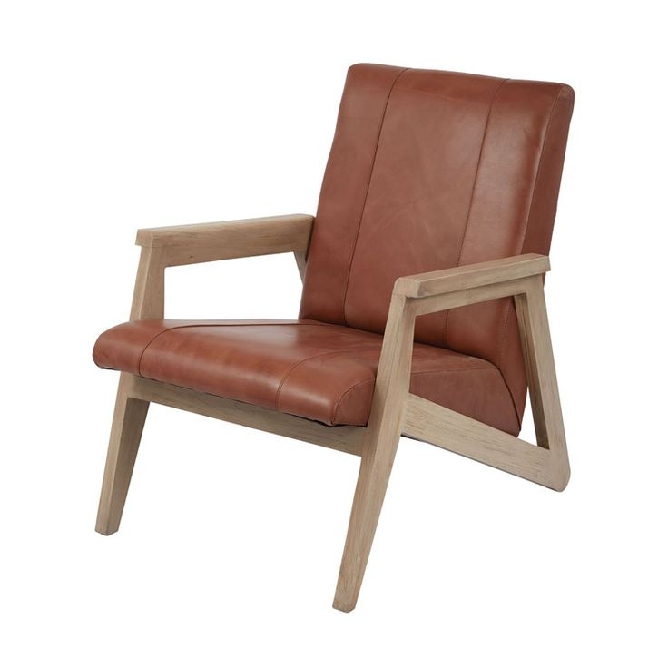 LUELLE LEATHER LOUNGE CHAIR - Image 0