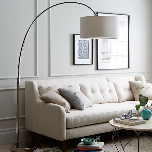 Overarching Floor Lamp - Polished Nickel - Image 1