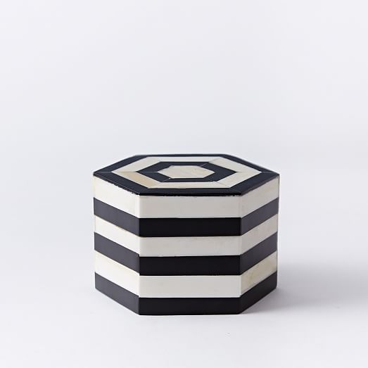 Black + White Striped Boxes -  Small - Image 0